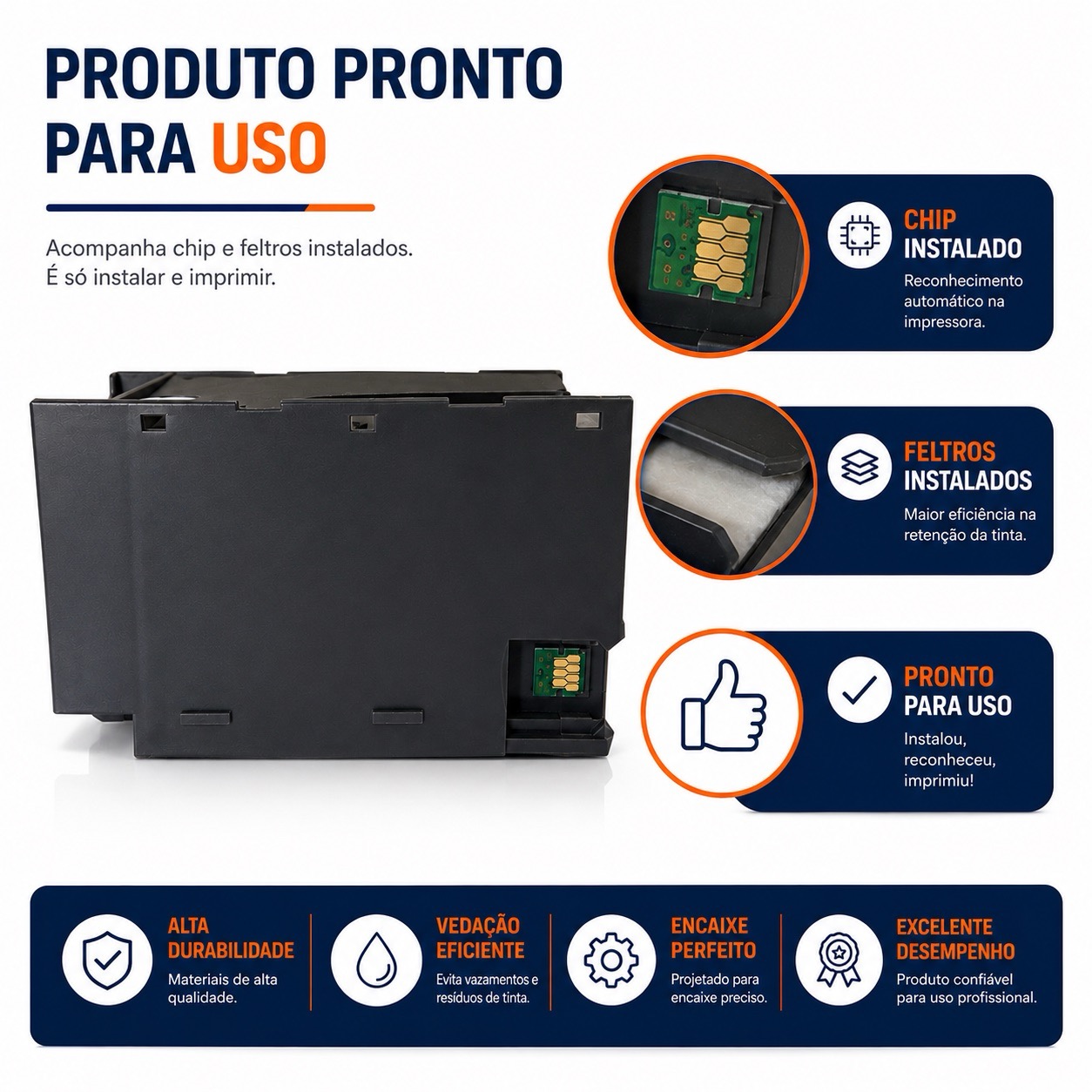 Caixa de manutenção Epson T6716 Tecmasternet compatível WF-C5710 WF-C5790 WF-M5299 WF-M5799