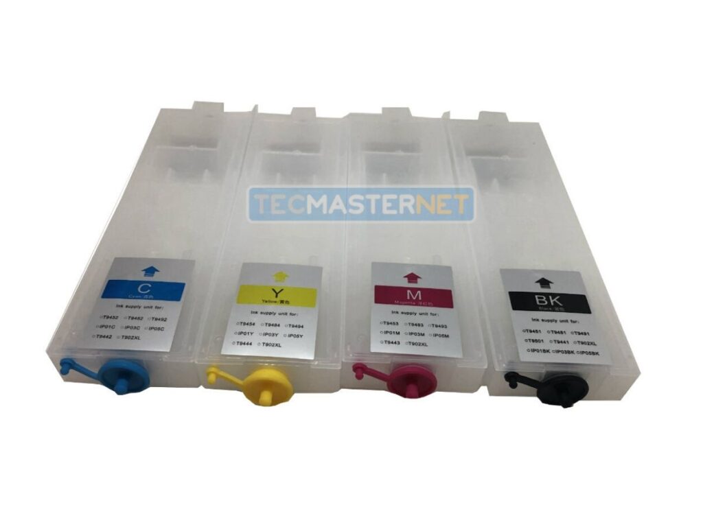 Kit Cartuchos Recarregáveis Epson Wf C5790 Wf C5290 Wf C5710 Sem Chip Tecmasternet 2419