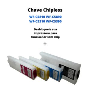 Kit chipless desbloqueio Epson WF-C5890 WF-C5810