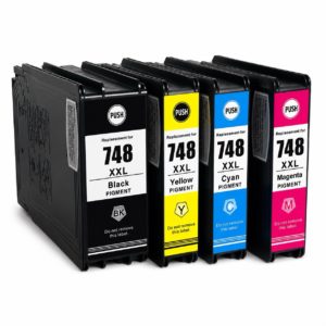 Kit cartucho T748 XXL pigmentado compatível Epson WF-C6590 WF-C6090