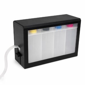 Reservatório Bulk Ink Universal Tecmasternet com dupla entrada de tinta e mangueira silicone 1 metro