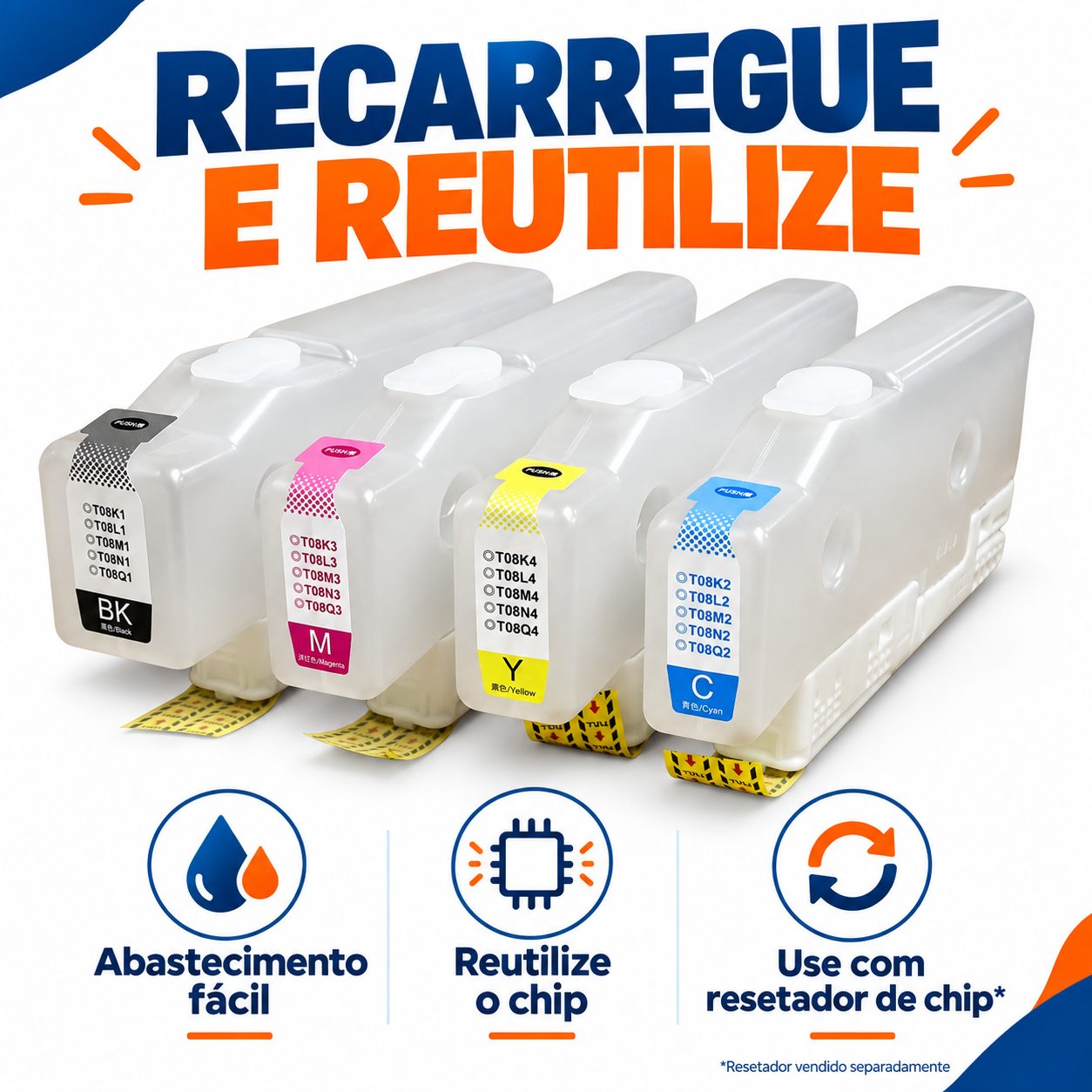 Cartucho recarregavel bulk ink epson am-c400